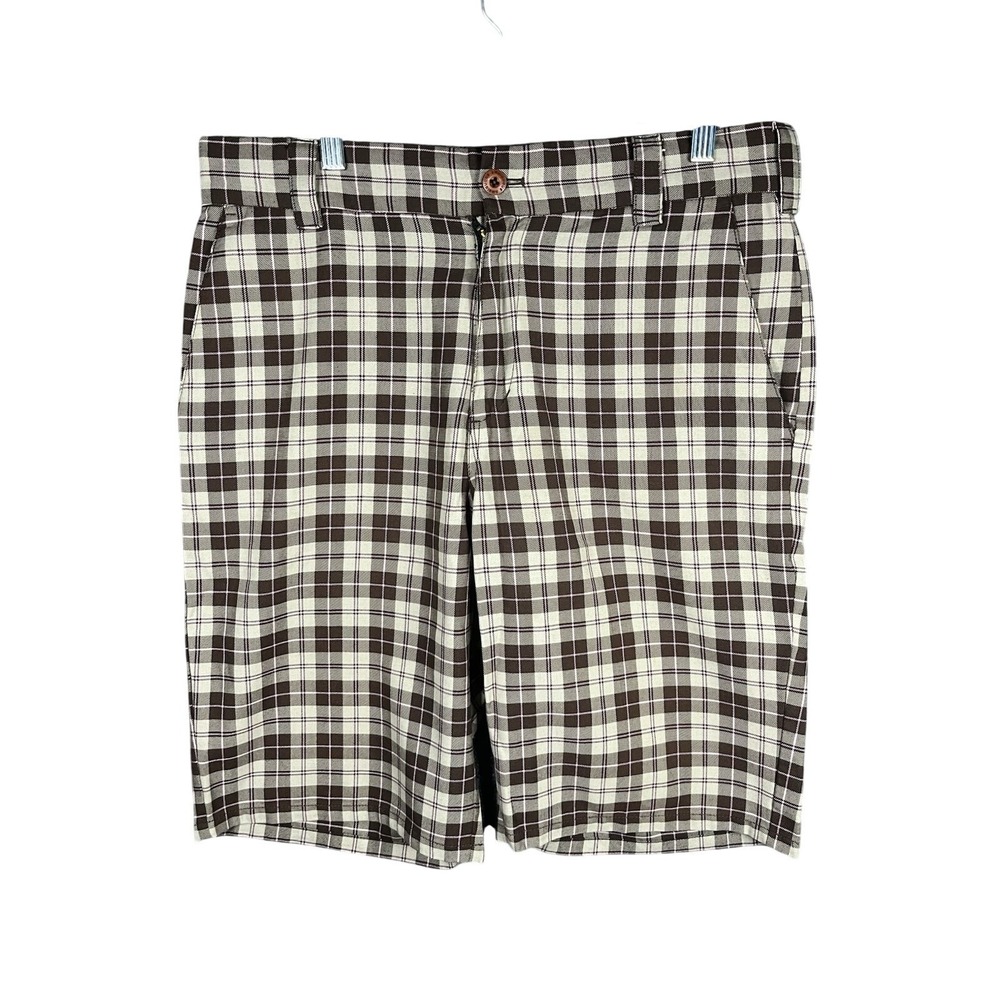 Ambiguous Shorts Mens 33 Brown Plaid Casual Street Wear Skater Outdoors Bottoms